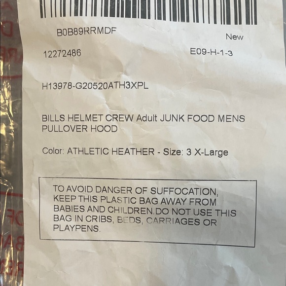 NFL Buffalo Bills Football Gray Hoodie men’s 3xl authentic nwt - Picture 9 of 9